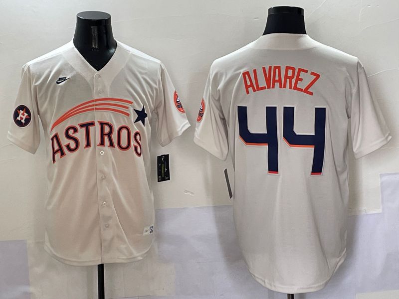 Men Houston Astros #44 Alvarez Cream Five generations Joint Name 2025 Nike MLB Jersey style 9